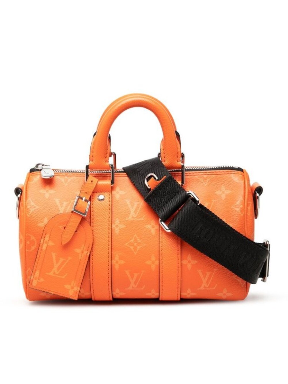 Louis Vuitton Taigarama Keepall Bandouliere 25 Mini Boston Bag 2-Way Tangerine
